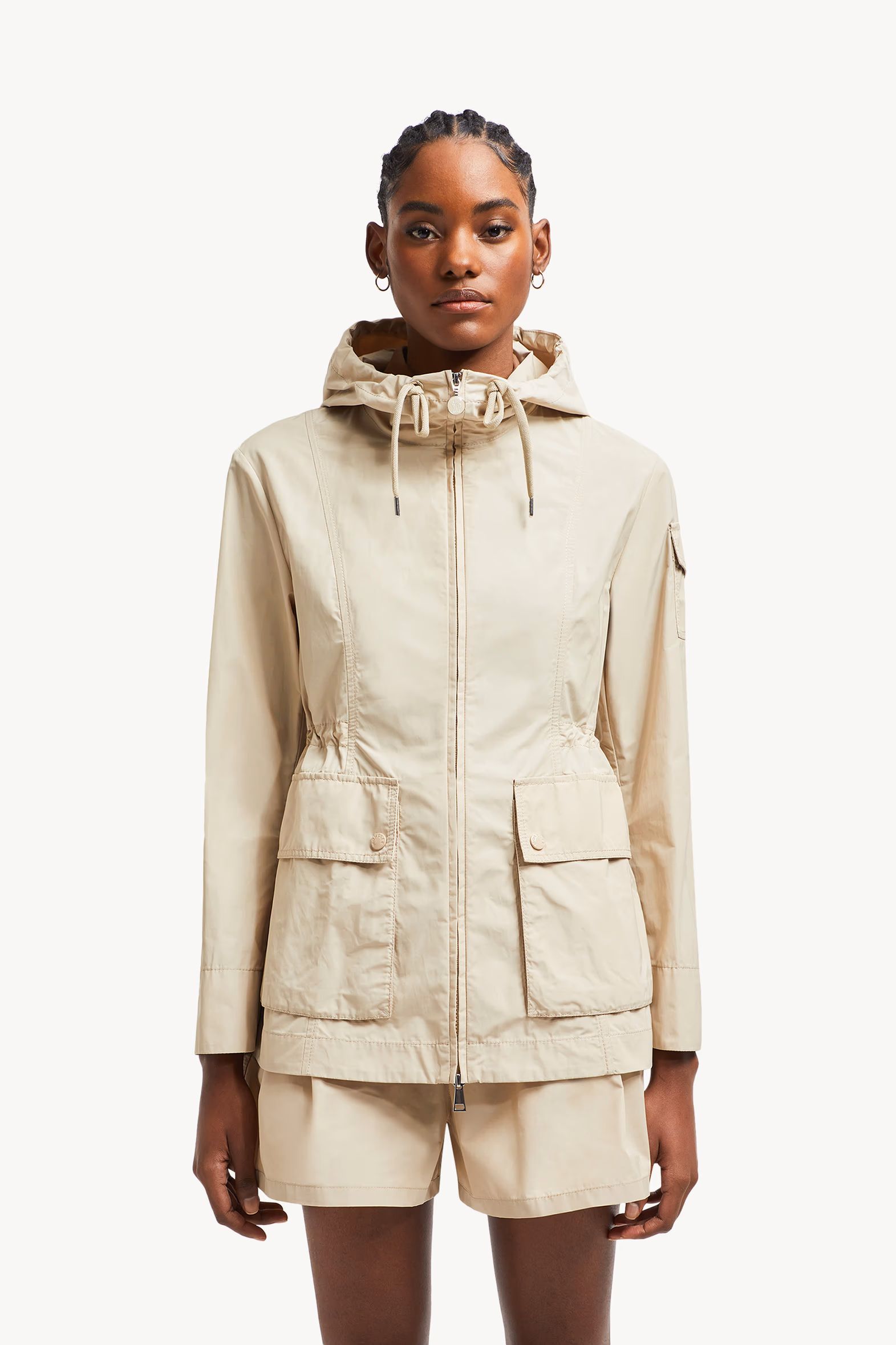 Leandro Hooded Parka Women Beige Moncler 3